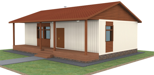 Сборно-разборный дачный дом из контейнеров